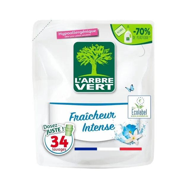 l-arbre-vert-recharge-lessive-ecolabel-fra-cheur-intense-hypoallerg-nique-34-lav image 1