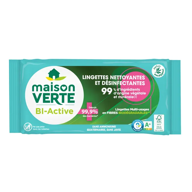 maison-verte-lingettes-nettoyantes-d-sinfectantes-bi-active-35-unit-s-multi-surf image 1
