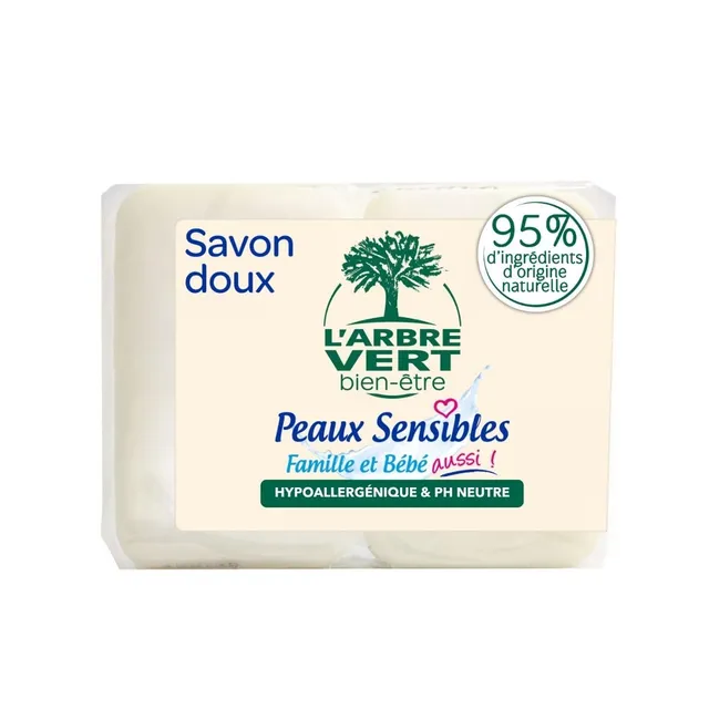 l-arbre-vert-savon-solide-doux-glyc-rin-peaux-sensibles-hypoallerg-nique-lot-2-x image 1