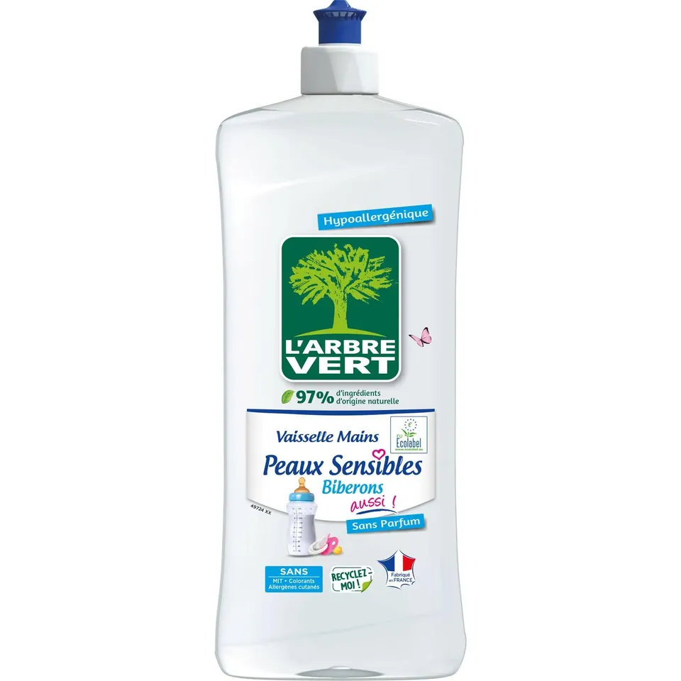 l-arbre-vert-vaisselle-mains-ecolabel-peaux-sensibles-liquide-vaisselle-hypoalle image 1