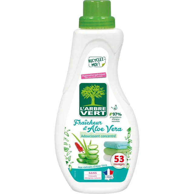 l-arbre-vert-adoucissant-concentr-fra-cheur-d-alo-v-ra-800-ml-53-lavages-hypoall image 1