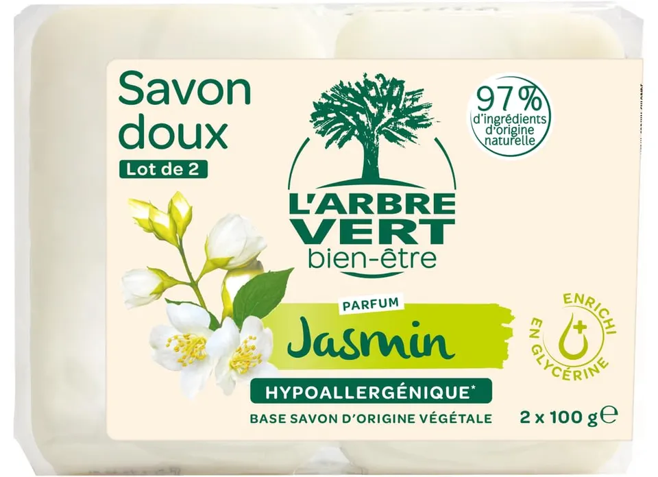 l-arbre-vert-savon-solide-doux-bien-tre-parfum-jasmin-hypoallerg-nique-97-d-ingr image 1