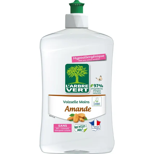 l-arbre-vert-vaisselle-mains-ecolabel-amande-liquide-vaisselle-hypoallerg-nique- image 1