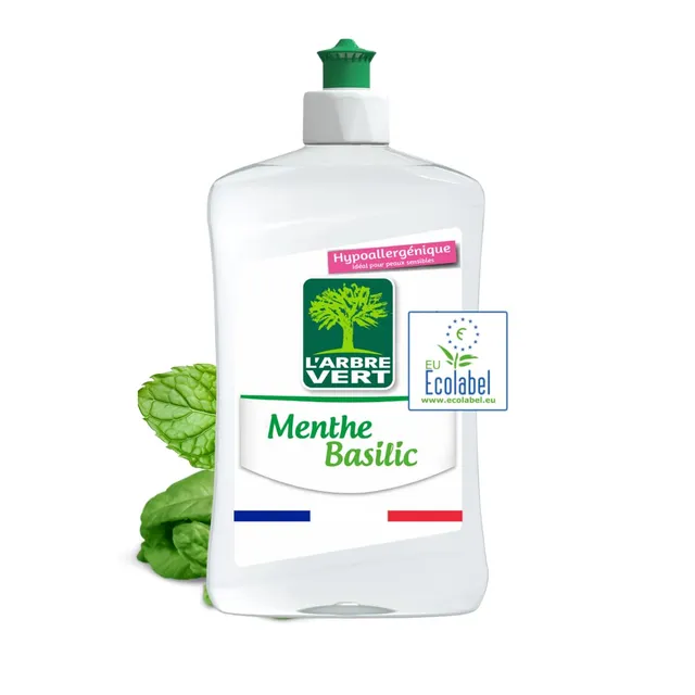 l-arbre-vert-vaisselle-mains-ecolabel-menthe-basilic-liquide-vaisselle-hypoaller image 1