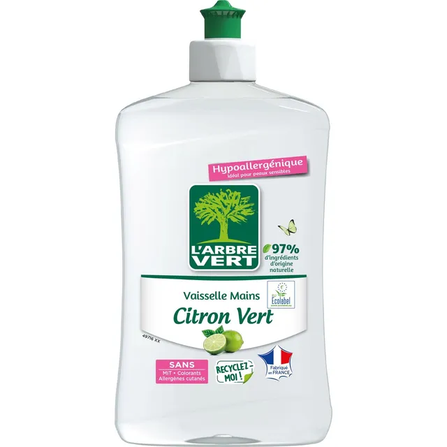l-arbre-vert-liquide-vaisselle-citron-vert-ecolabel-hypoallerg-nique-500-ml image 1