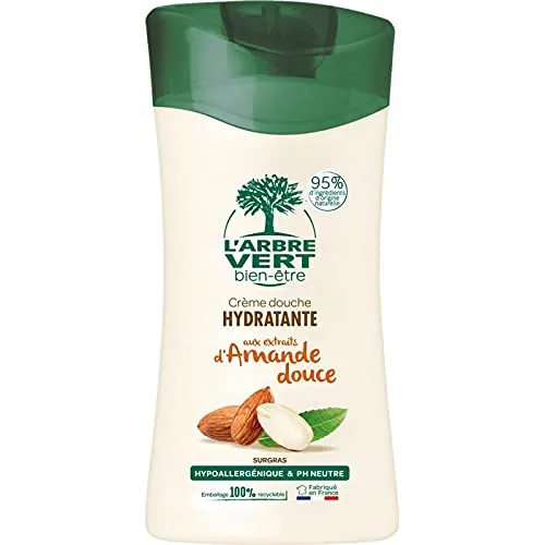 l-arbre-vert-bien-tre-cr-me-douche-parfum-amande-douce-250-ml-ph-neutre-hypoalle image 1