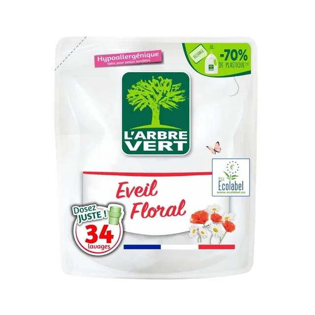 l-arbre-vert-recharge-lessive-ecolabel-eveil-floral-hypoallerg-nique-34-lavages- image 1