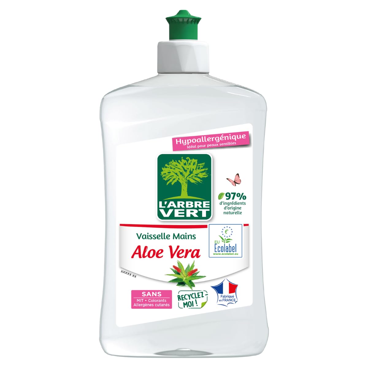 l-arbre-vert-vaisselle-mains-ecolabel-aloe-vera-liquide-vaisselle-hypoallerg-niq image 1