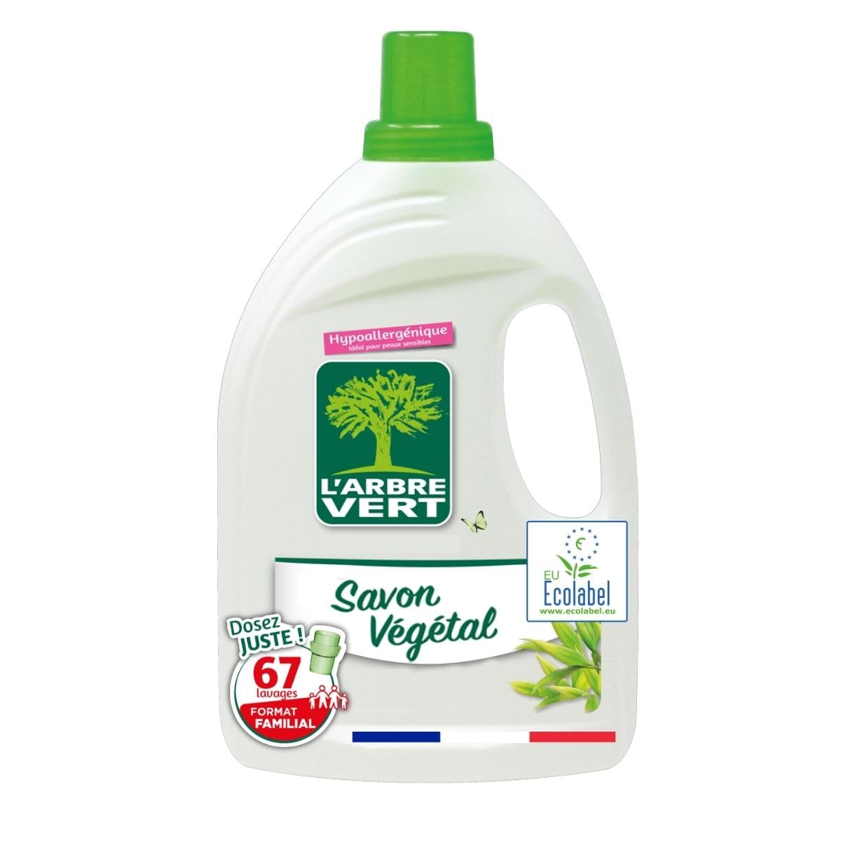 l-arbre-vert-lessive-ecolabel-savon-v-g-tal-3-015-l-67-lavages-hypoallerg-nique- image 1