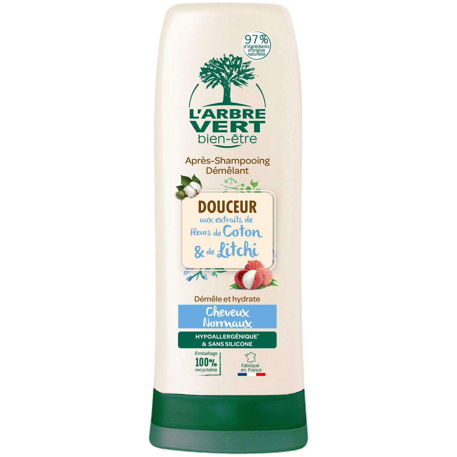 l-arbre-vert-bien-tre-apr-s-shampooing-douceur-fleurs-de-coton-litchi-250-ml-hyp image 1