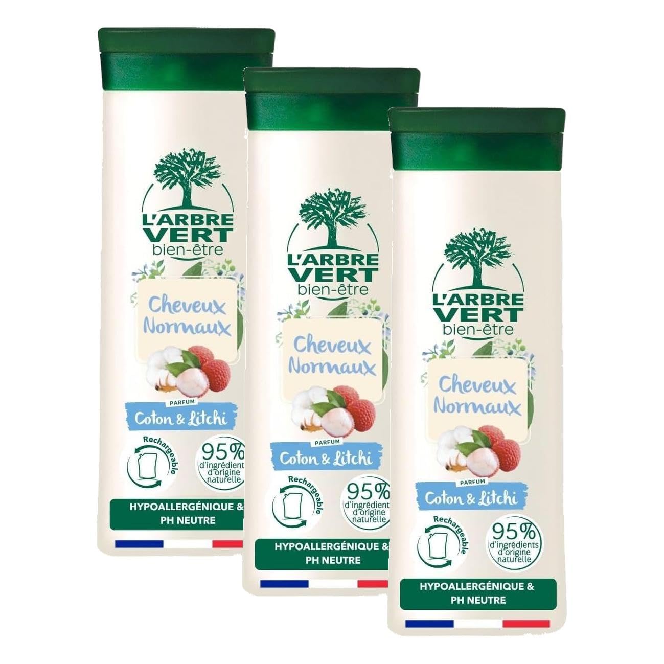 l-arbre-vert-bien-tre-shampooing-cheveux-normaux-coton-et-litchi-hypoallerg-niqu image 6