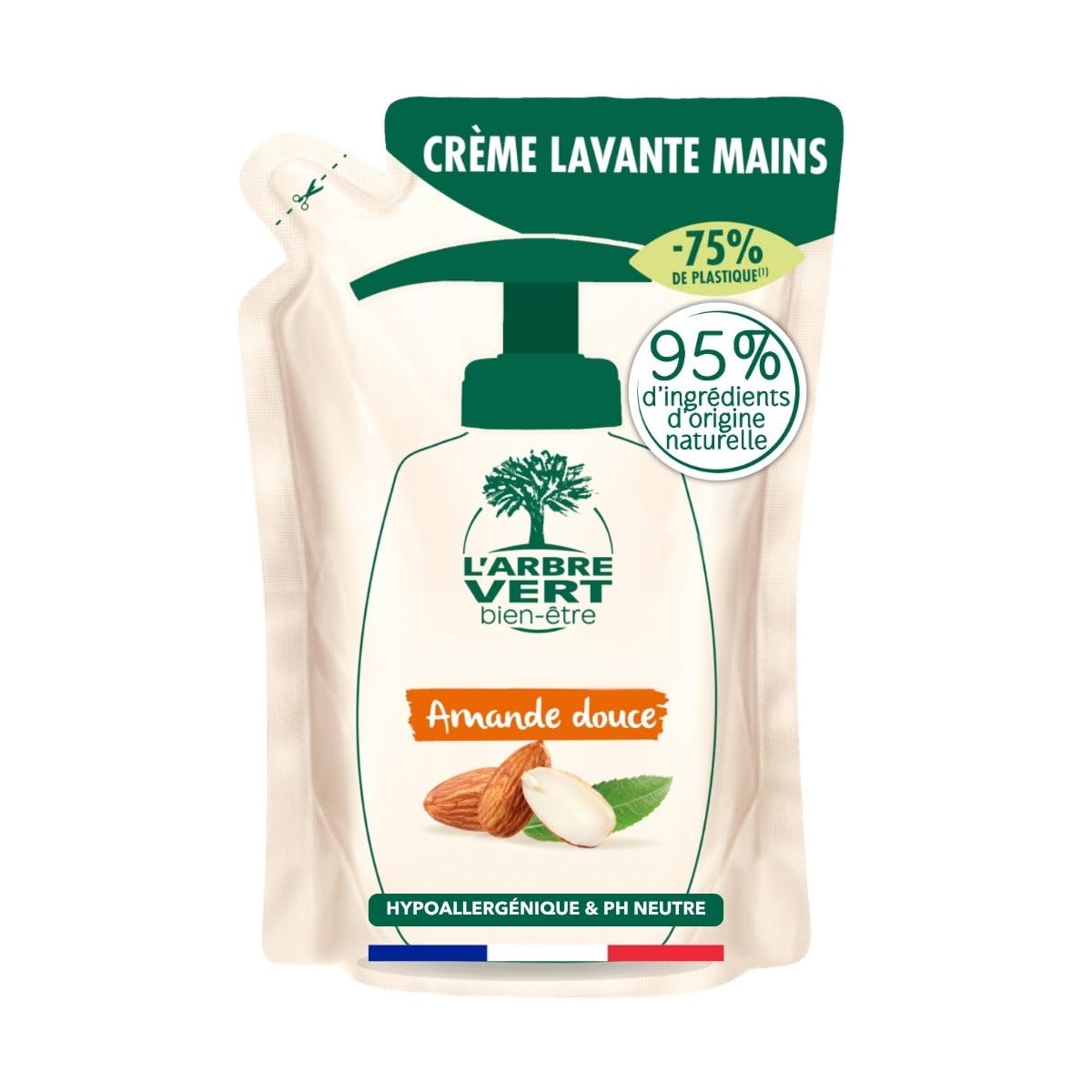 l-arbre-vert-recharge-cr-me-lavante-mains-amande-douce-300-ml-hypoallerg-nique-p image 1