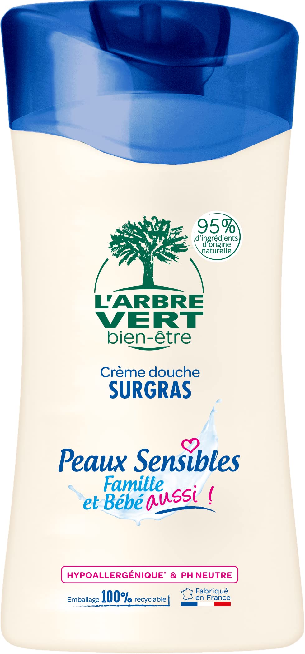 l-arbre-vert-bien-tre-cr-me-douche-peaux-sensibles-250-ml-ph-neutre-hypoallerg-n image 2