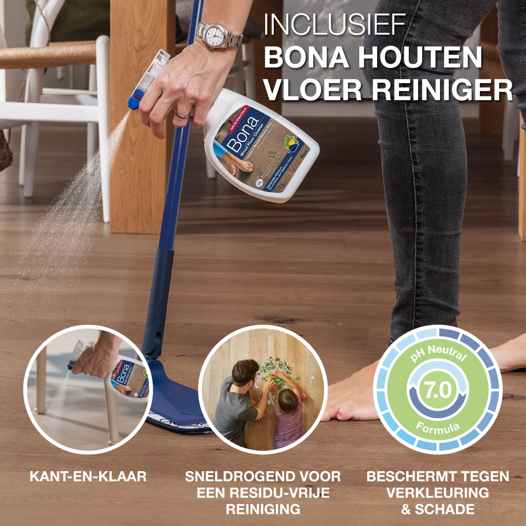 bona-kit-nettoyage-sol-pour-parquets-balai-spray-microfibre-rotative-360-1000-ml image 2